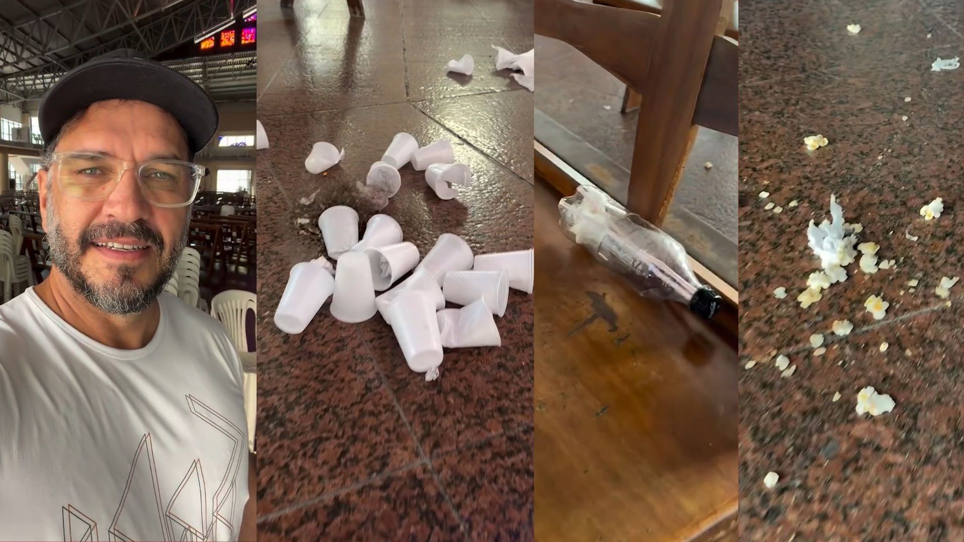 Casa de Deus merece respeito”, diz padre após sujeira em igreja