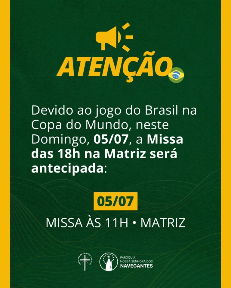 Atenção, comunidade paroquial!