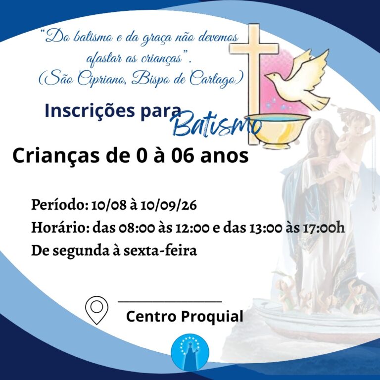 Inscrições para o Batismo